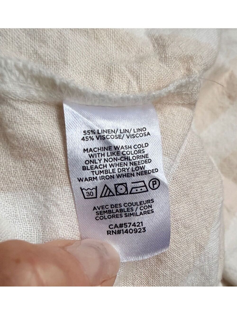 LOFT Linen Viscose Balloon Sleeve Blouse Cream S - Picture 6 of 6